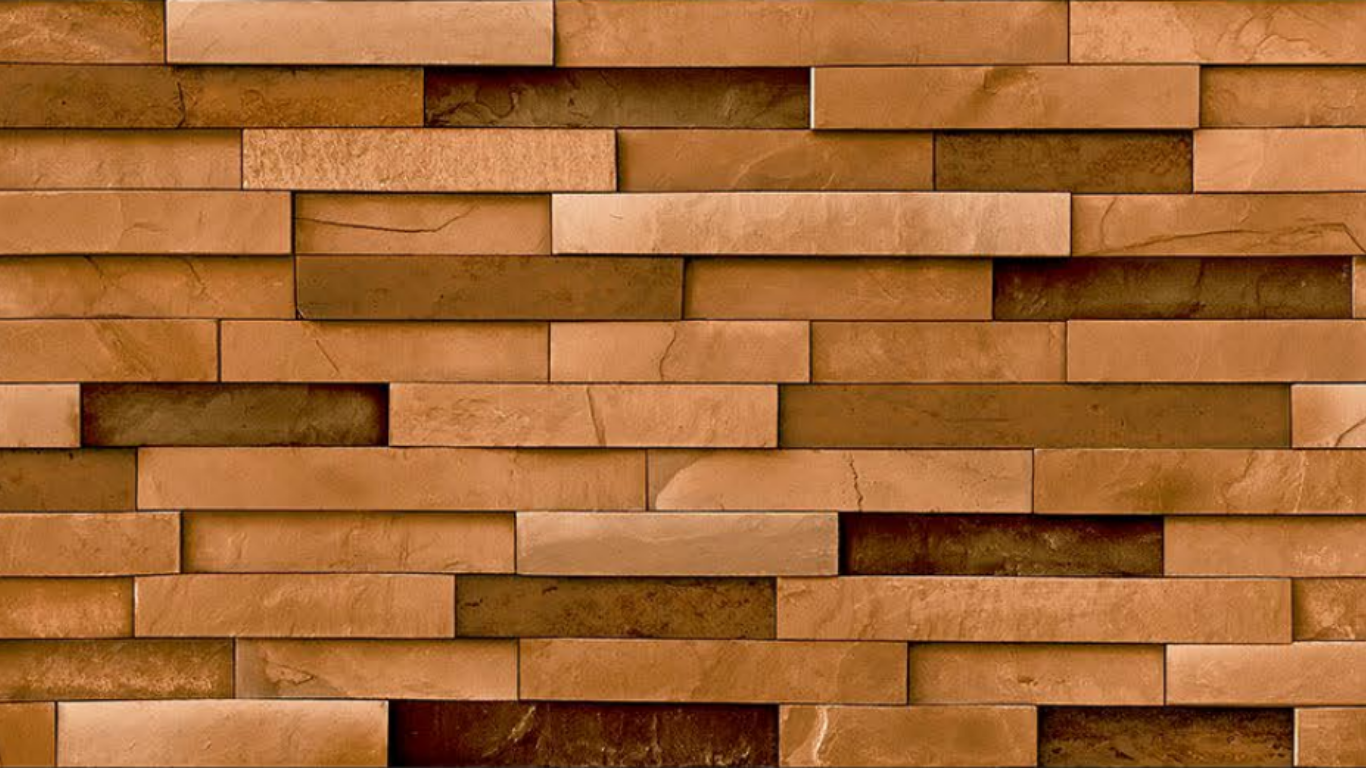 Veleta Brown Metrix Stone Pattern Elevation Tiles - My Home Studio
